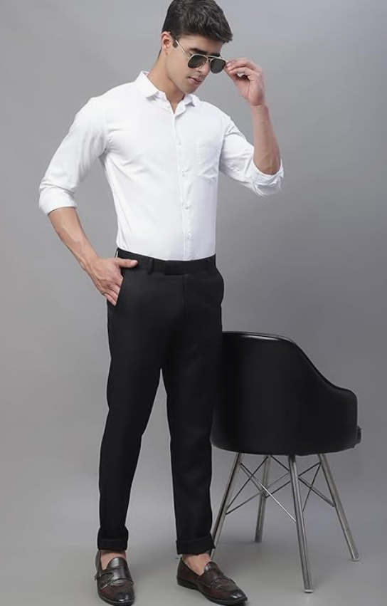 Majestic Man Slim Fit Satin Cotton Formal Shirt for Men younik