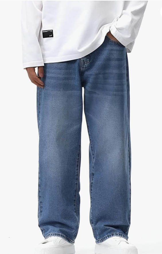 Ben Martin Men Jeans || Baggy Fit Jean's for Man || Loose Fit High Rise Denim || Stretchable Casual Wear Jean,s || Dance Rap Rapping Style Pant for Men || Denim Cotton Jeans (0) younik