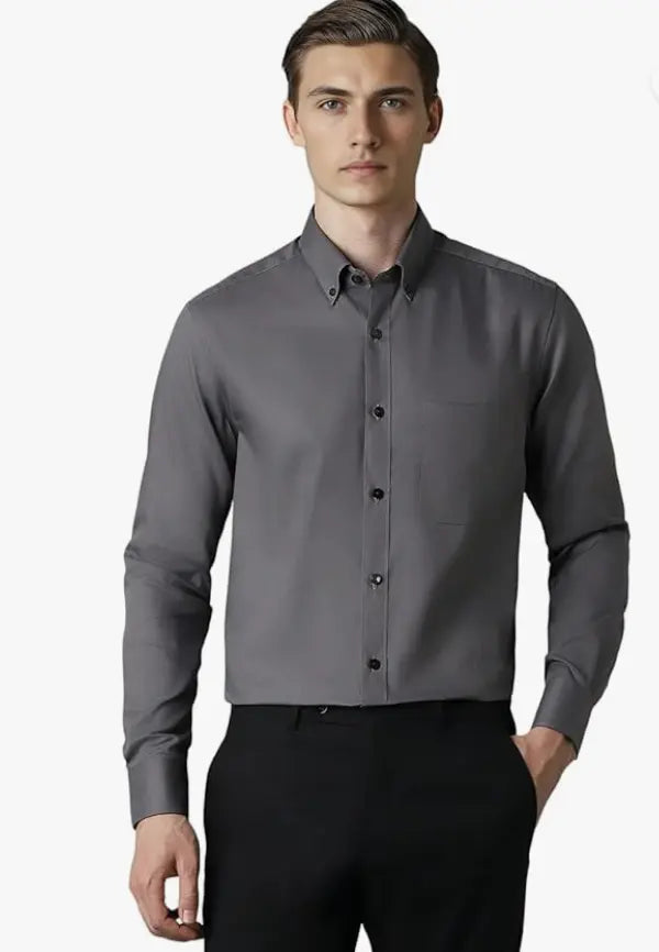 Louis Philippe Men's Cotton Classic Fit Textured Full Sleeves Formal Shirt younik