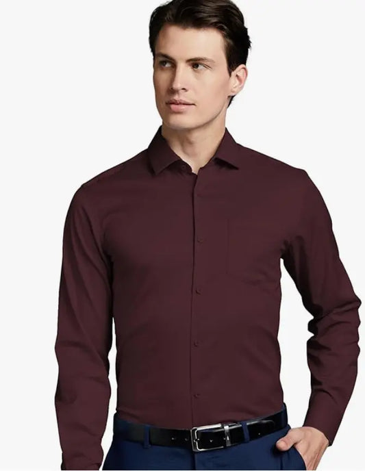 Symbol Premium Men's Wrinkle-Resistant Regular Fit Cotton Formal Shirt younik