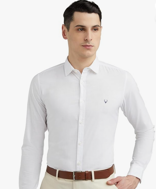 Allen Solly Men Cotton Plain Slim Fit Shirt younik