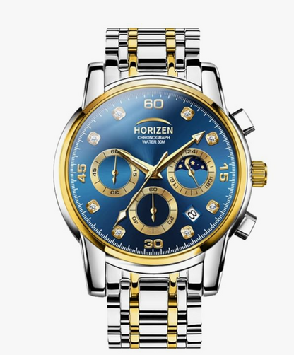 HORIZEN Premium Chronograph Analogue Luxury Watch for Men (Blue) younik