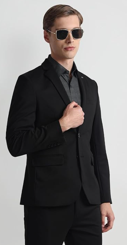 Arrow Men's Nylon Single Breasted Business Suit Pants Set younik