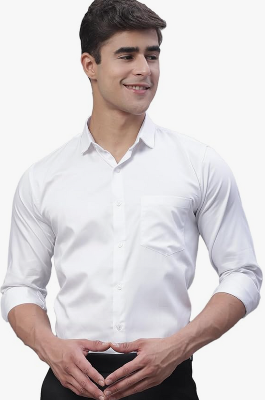 Majestic Man Slim Fit Satin Cotton Formal Shirt for Men younik