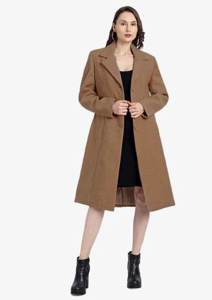 Women's Winter Coat Trench Long Sleeves younik
