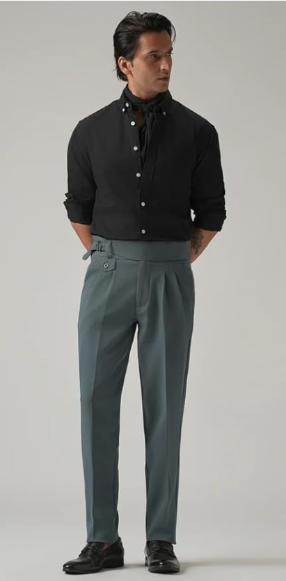 Men's Gurkha Pants, Classic Military Style, Casual Trousers younik