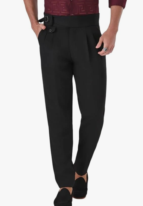 Men's Gurkha Pants, Classic Military Style, Casual Trousers younik