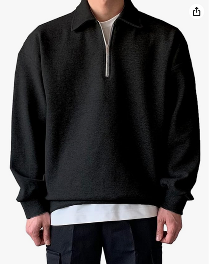 TAGDO Men's Solid Oversize Sweatshirt (2001) younik