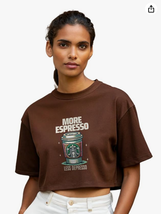 BEAR CLAW ORIGINALS Oversized Crop Top | Expresso (XS-XL, French Terry, 240 GSM) younik