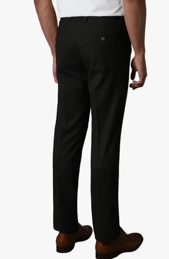 Louis Philippe Men's Slim Fit Mid Rise Solid Superior Comfort with Extra Stretch Trouser younik