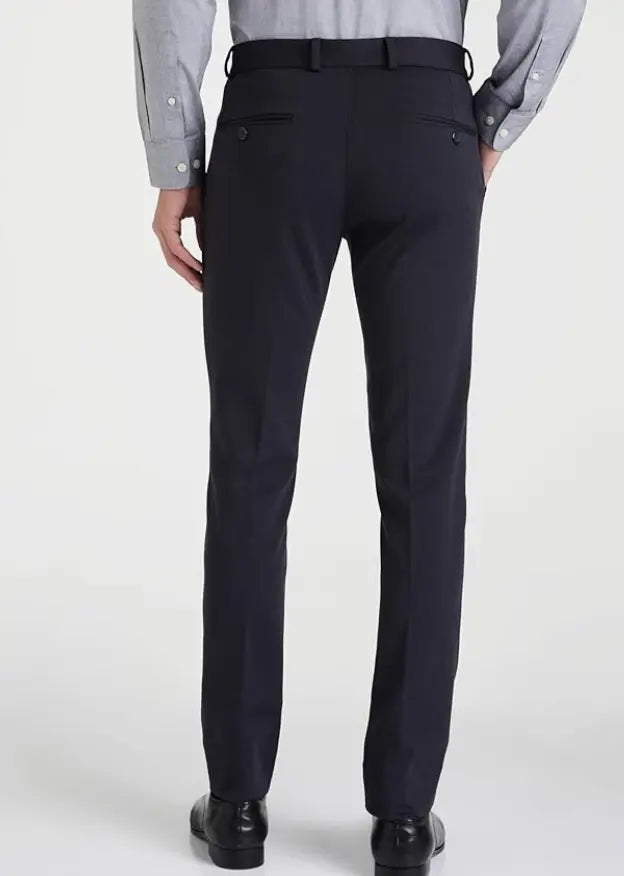 Peter England Men's Slim Fit Mid Rise Premium Formal Stretchable Knit Super Trouser | Comfort Lycra | 360-Degree Stretch younik