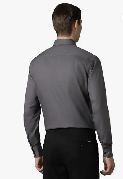 Louis Philippe Men's Cotton Classic Fit Textured Full Sleeves Formal Shirt younik