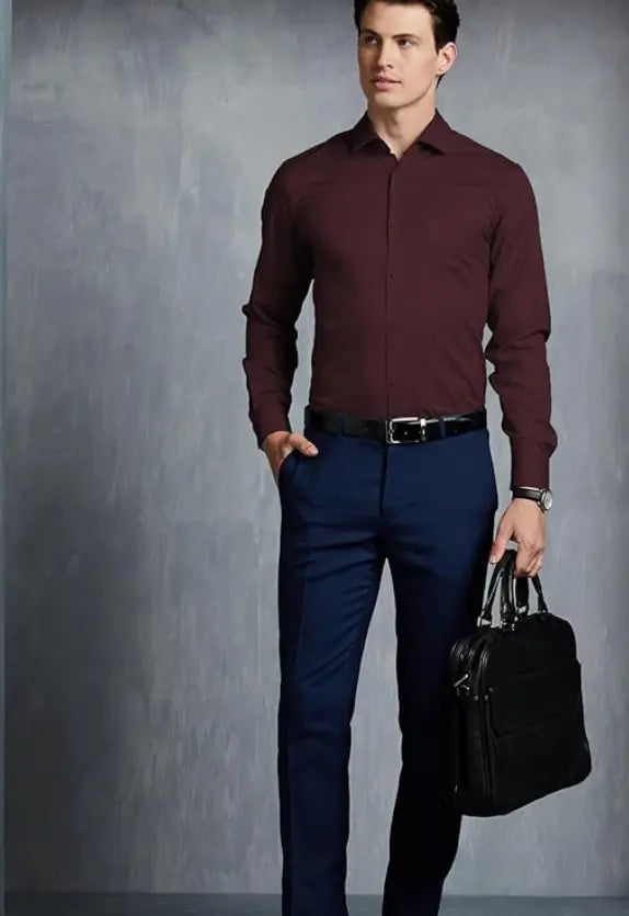 Symbol Premium Men's Wrinkle-Resistant Regular Fit Cotton Formal Shirt younik