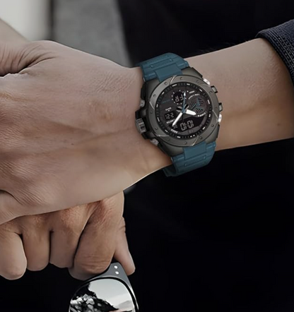 Carlington Analog-Digital Sports Watch Chronograph, Dual Time,Alarm, Stopwatch, Calendar, Water-Resistant, Shock-Resistant, Back Light Display. The Perfect Watch for Men-CT9140 Series younik