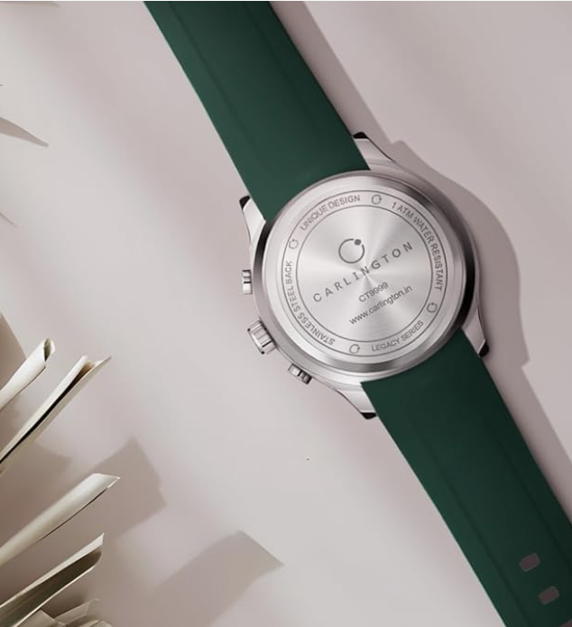 Carlington Legacy Series Analog Wrist Watches with Chronograph & Silicone Strap for Men - CT 9999 younik