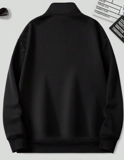 The Modern Soul Half Zipper Solid Sweatshirt for Men younik