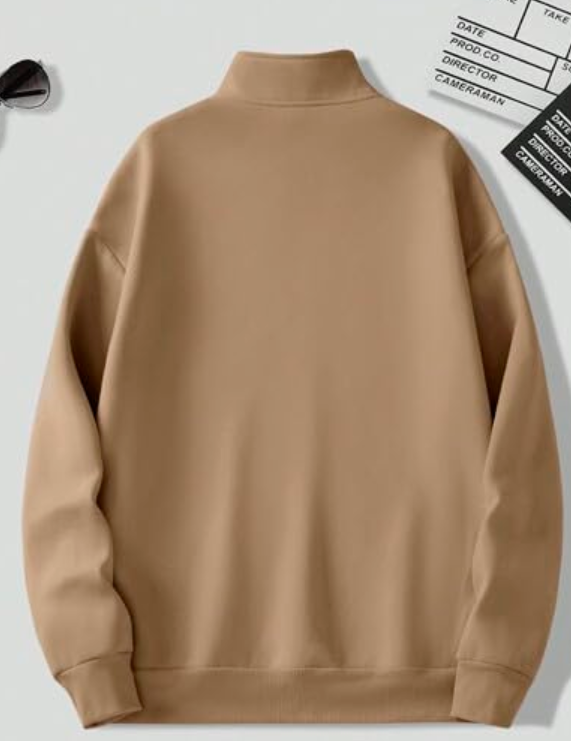 The Modern Soul Half Zipper Solid Sweatshirt for Men younik