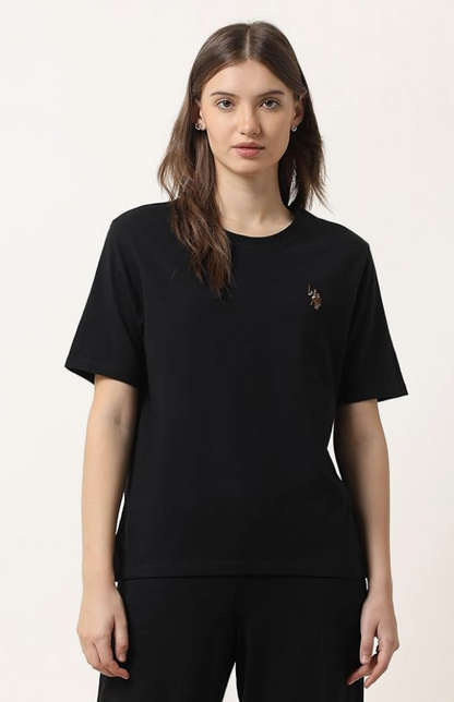 U.S. POLO ASSN. Women's Cotton Solid Loose Fit T-Shirt younik