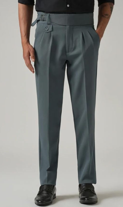 Men's Gurkha Pants, Classic Military Style, Casual Trousers younik