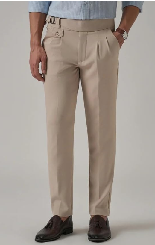 Men's Gurkha Pants, Classic Military Style, Casual Trousers younik