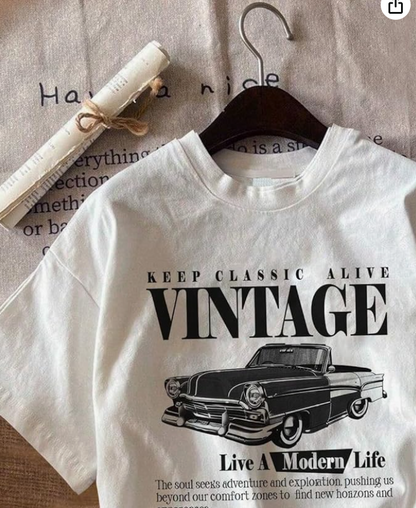 Jawdrobe Cotton Blend Oversized Fit Half Sleeve Printed Round Neck T-Shirt for Women younik