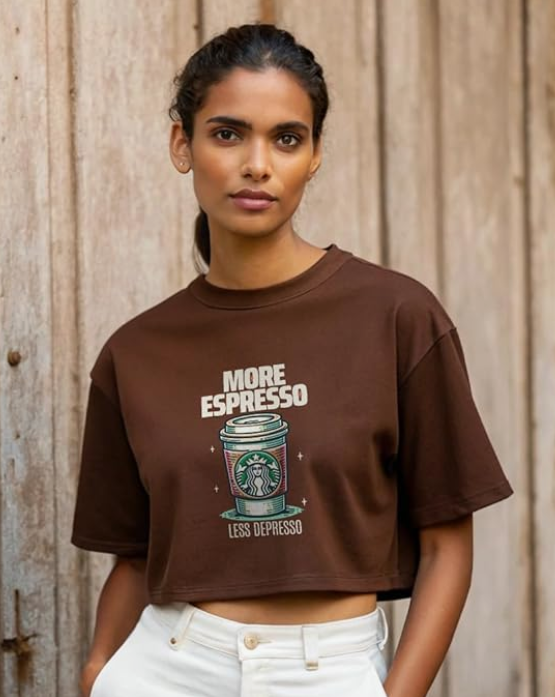 BEAR CLAW ORIGINALS Oversized Crop Top | Expresso (XS-XL, French Terry, 240 GSM) younik